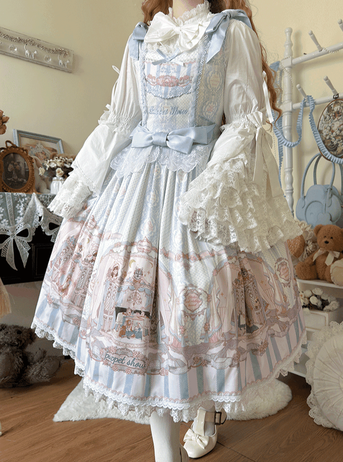 Niu Niu - Plus Size Sweet Lolita Blouse with - Hime Sleeves Innerwear