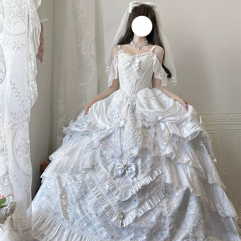 Snow Meow -  Wedding Japanese Style Sweet Princess Gown Daily Outfit