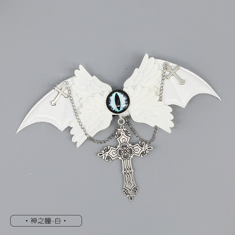 Original Angel Demon Hair Clip God's Eye Series Subculture Gothic Dark Hair Accessory Niche Side Clip - Lolita Fetch