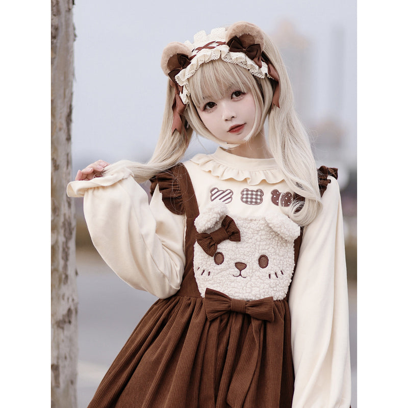 Original Handmade Bear Headband Lolita KC BNT Animal Ear Coffee Color
