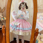 Pink JSK (suspenders) + airplane box / S
