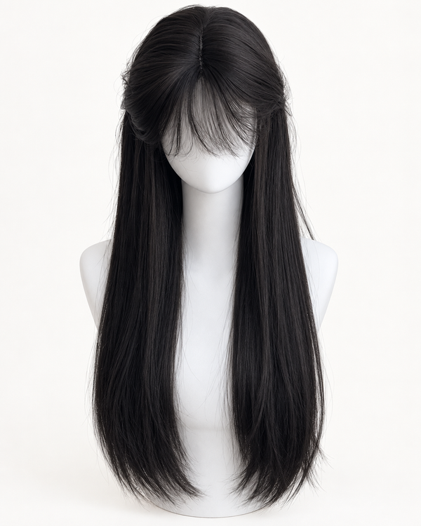 Kunkun Fish Tomie long black straight wig with fringe - clean catalog view 1