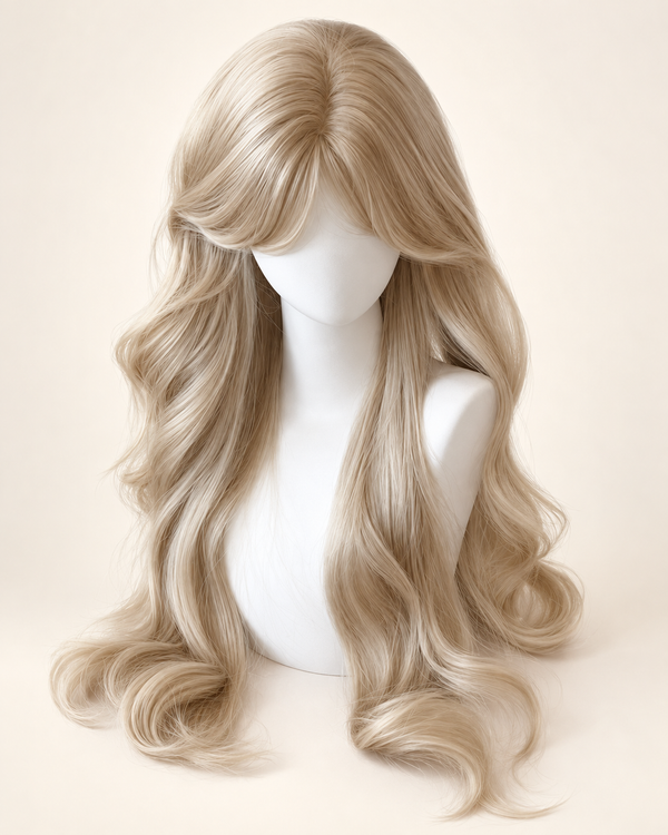 Kunkun Fish platinum Gilded Waves long wig - clean catalog view 1