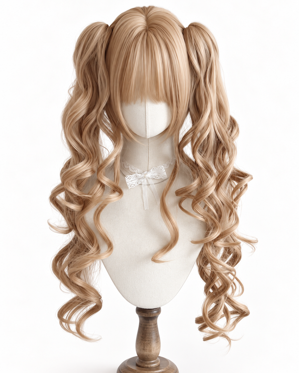 Kunkun Fish long curled twin-ponytail wig - clean catalog view 1
