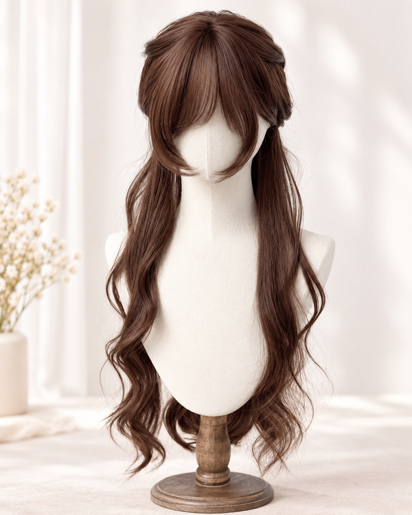 Kunkun Fish Cocoa Sweetheart chocolate brown wig - clean catalog view 1