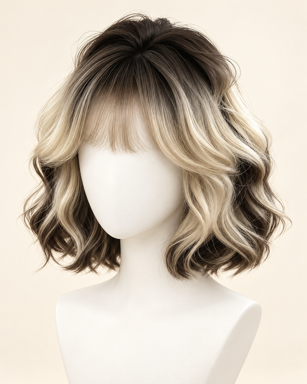Short wool-curl Siamese Kitten wig - clean catalog view 1