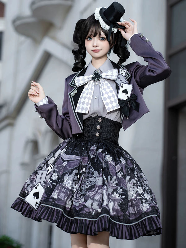 Purple Mirror - Halloween Academy - Gothic Three-Piece Set - main product view