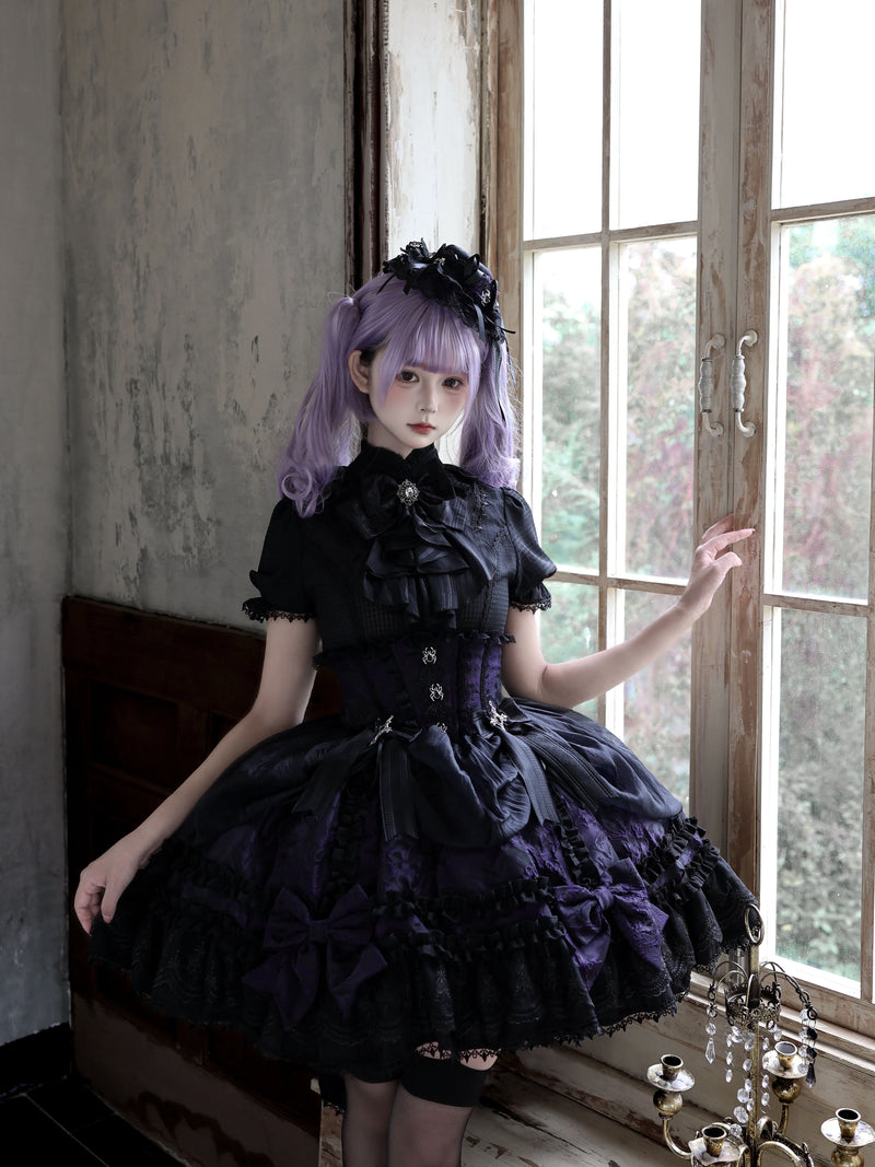 Pear Island Tea - Cross Spider Knot - Gothic Blouse & SK Skirt - product detail 5