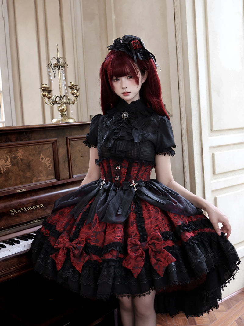 Pear Island Tea - Cross Spider Knot - Gothic Blouse & SK Skirt - product detail 6