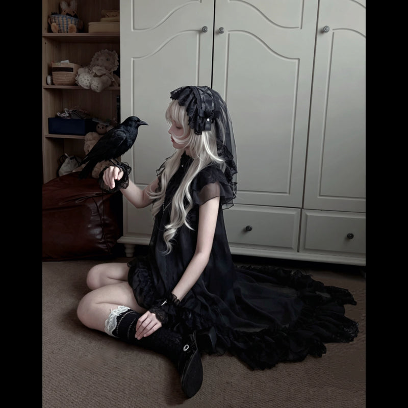 Umbra - Ghost Jellyfish - Gothic High-Low OP Dress & Accessories - product detail 6