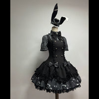 Umbra - Lord of the Night - Gothic Vampire Three-Piece Lolita Set - Three-Piece Set / Outfit Set / S