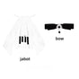 Jabot + Schleife (Einheitsgröße / M) / S