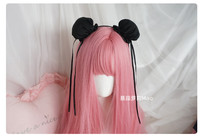 Handmade Chinese Style Hair Accessories Chun Li Kung Fu Bun Hair Clip National Style Hairpin Spicy Girl Hair Ornament Pom Pom Headband Lolita - Lolita Fetch