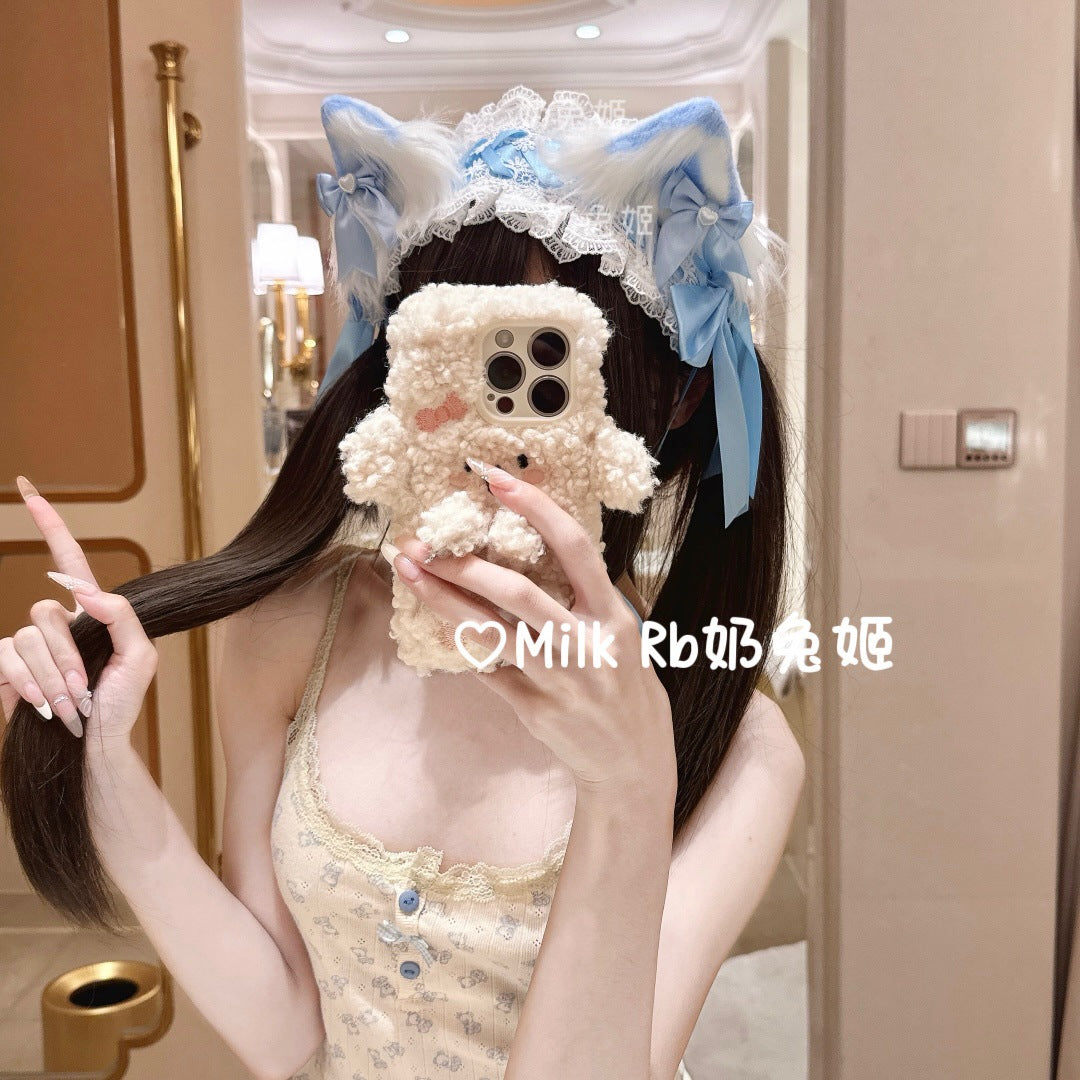 Handmade Japanese subculture sweet LolitaFetch cat ear headdress with colorful cosplay comic design, perfect for cosplay or fashion accessories.