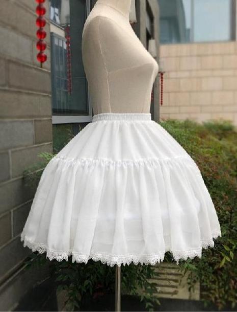 Flower Fieldhappy Event - Adjustable Lolita Hoop Puffy - Petticoat, 17.7" (45 cm) SK Skirt