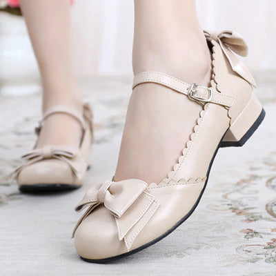 Sosic - Round Toe Lolita Shoes Sweet Bow - Design Size 33-41 Shoes