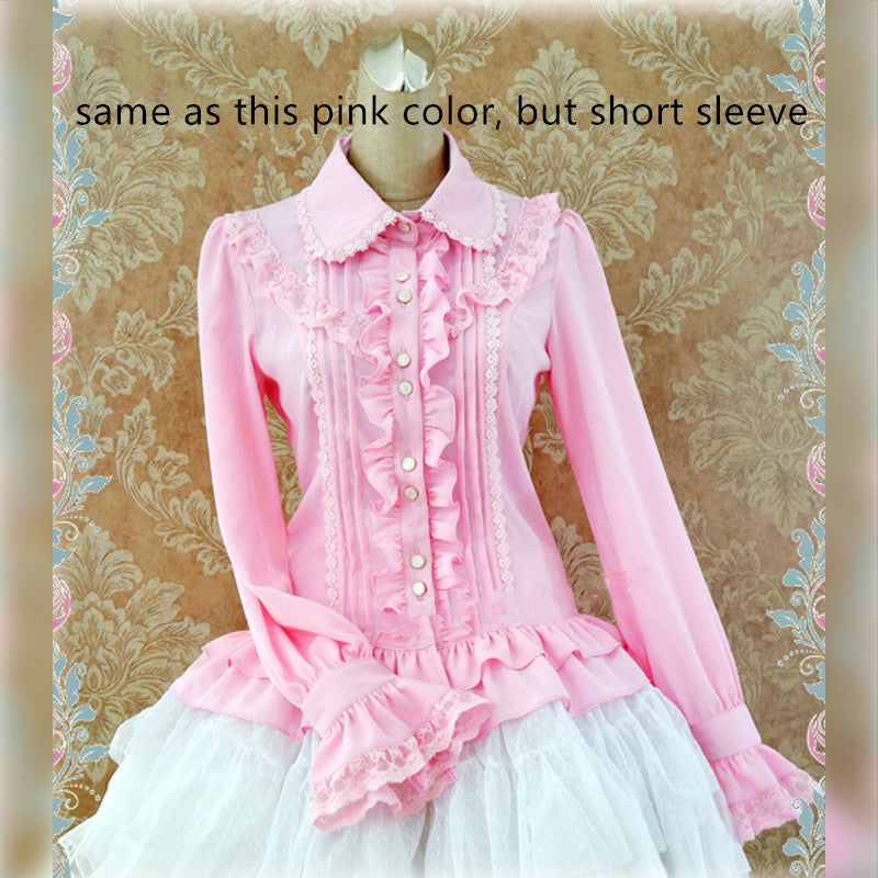 Strawberry Witch - Multicolors Short Sleeve Cotton - Lolita Blouse Innerwear