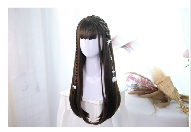 Dalao Home - Lolita JaneNye 65cm Straight Wig - Black Wig