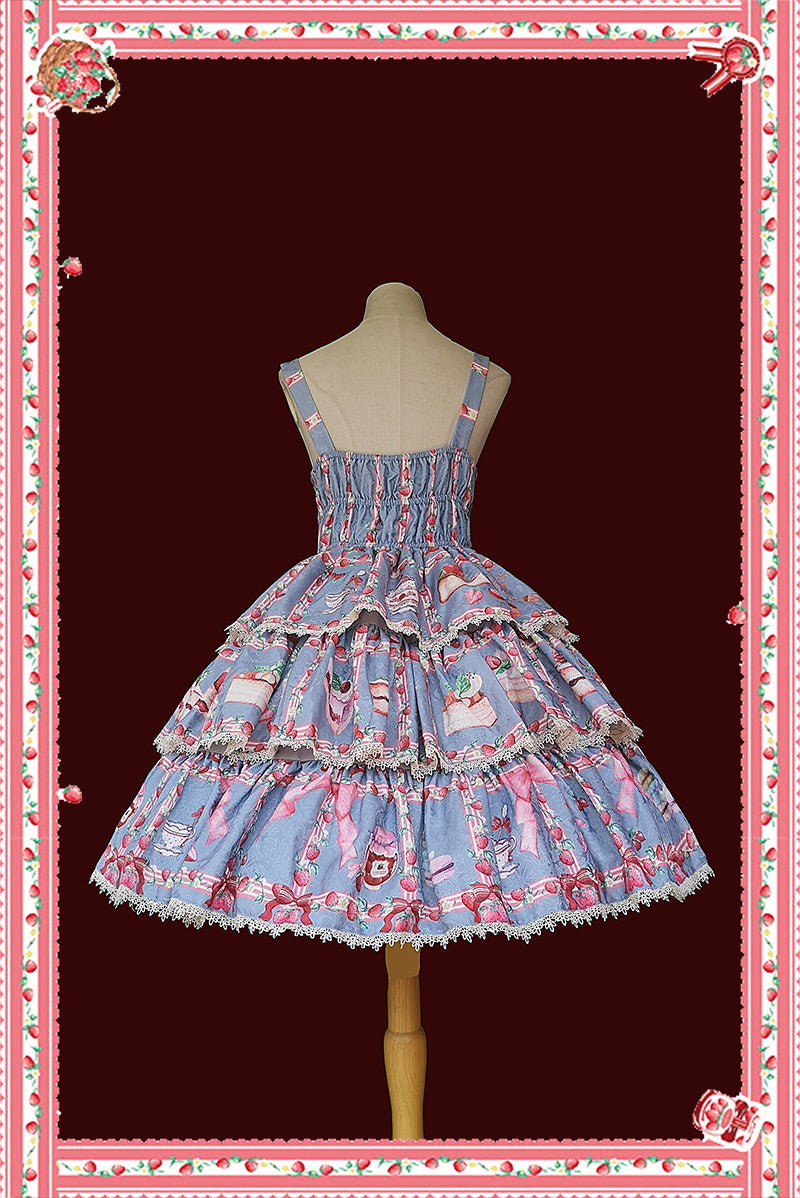 Infanta - Strawberry Tea - Tiered Ruffles Lolita JSK