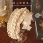 White Lace Pearl Headband