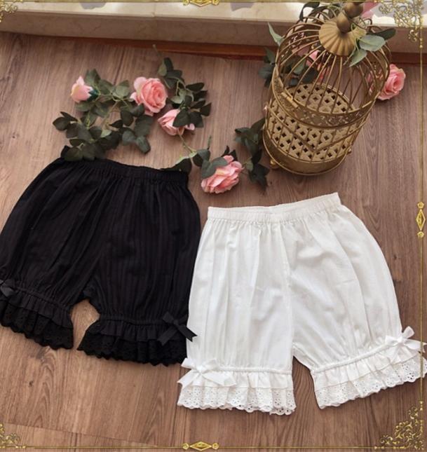 Candy Sweet - Elastic Waist - Cotton bloomers with ruffled leg hems - product detail 3