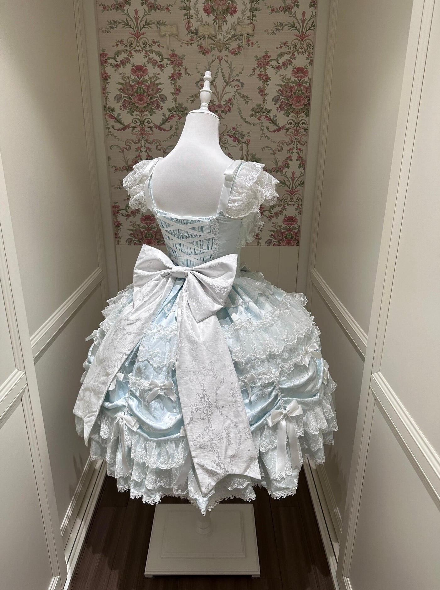 Sugar Girl - Satin Gift Box - Sweet Lolita JSK Dress, Bows and Layered Lace