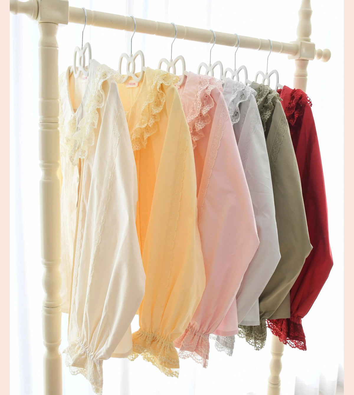 MIST - Hyde Garden - Long-Sleeved Cotton Lolita Blouse with Lace Trim - product detail 3
