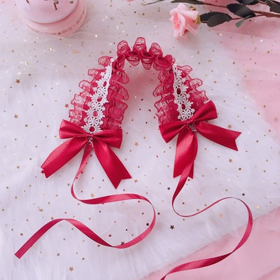 Soft Girl Sweet Lolita Headband White Lace Hair Accessory Versatile Kc Hair Ornament Dark Gothic