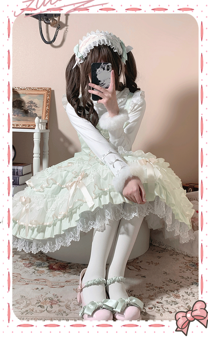 ZhiJinYuan- Love Notebook - Sweet Lolita Ancient Doll JSK - Lolita Fetch