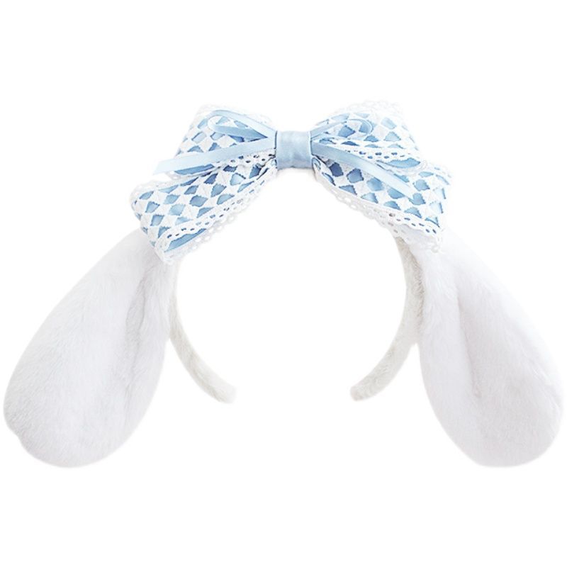 Handmade Sweet My Melody Ear Headband Cute Lace Pink Sweet KC Bow Hair Accessory Lolita Headband - Lolita Fetch