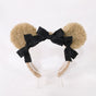 Black Bow Bear Ear Headband