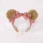 Red Bean Paste Pink Bowknot Bear Ear Headband