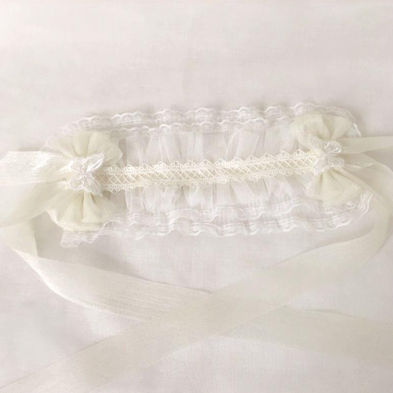 Original Design Milky White Color Small Item Miss Fu La Lolita Wedding Hairband KC Large Butterfly Hair Accessory