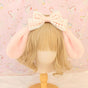 Serre-tête Chien Grandes Oreilles Rose Clair