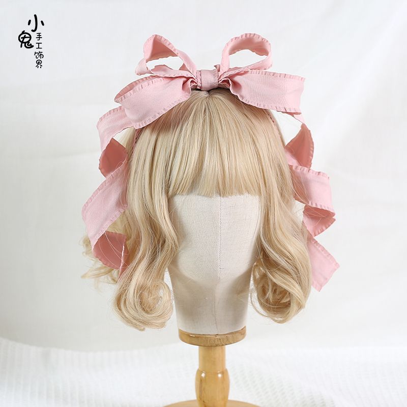 Original Multicolor Lolita Rose Pink 3D Bow KC Doll Lolita Headband Hair Accessory Miss Fula