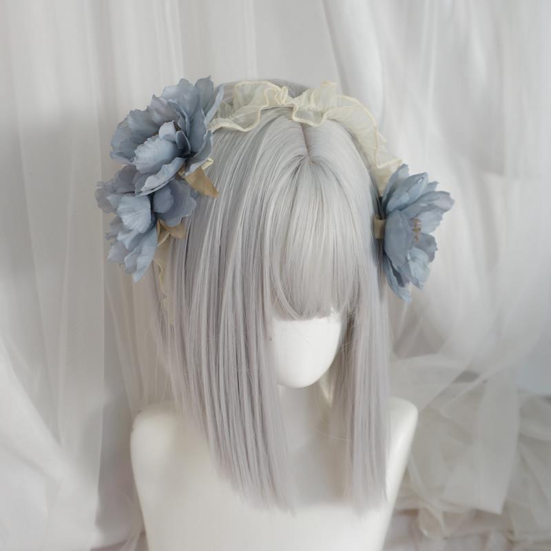 Vintage Elegant Lolita Flower Lolita Headwear Hairband Sweet Cool Gothic Dark Girl Ancient Style Hair Accessories - Lolita Fetch