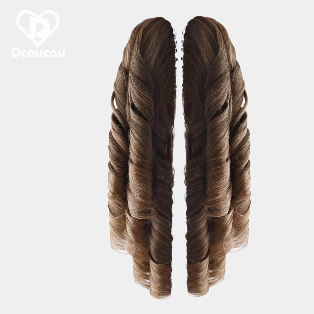 Dcoucou - Style 2 Mix & Match - 42cm Roman Curls with Tiger Clip Accessories Wig