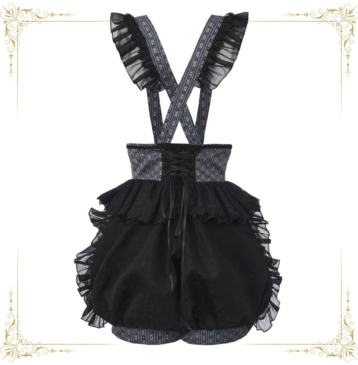 Immortal Thorn - Immortal Bunny's Invitation - High-Waist Ouji Lolita Lantern Shorts, Detachable Straps