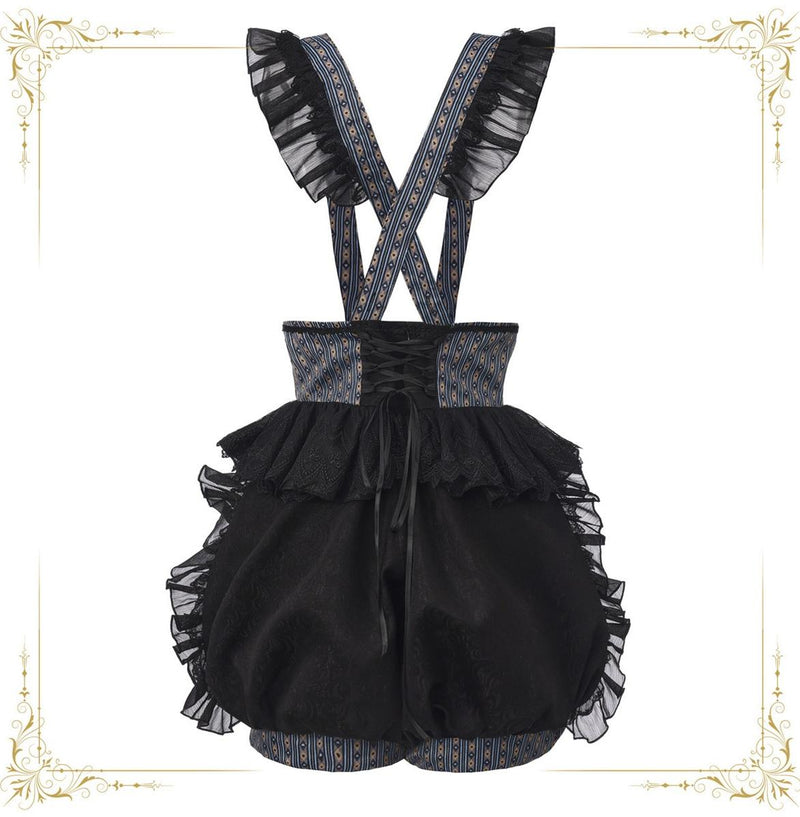 Immortal Thorn - Immortal Bunny's Invitation - High-Waist Ouji Lolita Lantern Shorts, Detachable Straps