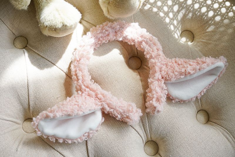 Handmade Lolita Sheep Ear Headband with soft animal hair, featuring cute sheep ears as a stylish hair accessory.