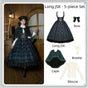 Langes JSK Cape-Set (JSK + Bluse + Schleife + Haarband + Cape) / S