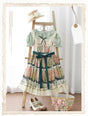 Grass green blouse only (without any accessory) / M