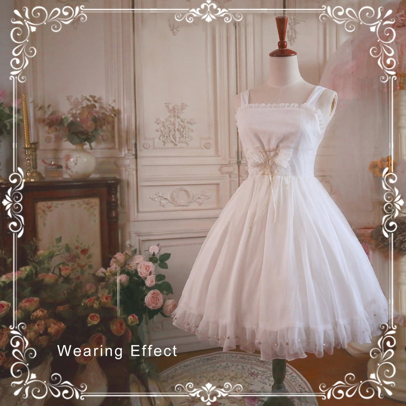 Layered A-line Lolita petticoat with cotton lining