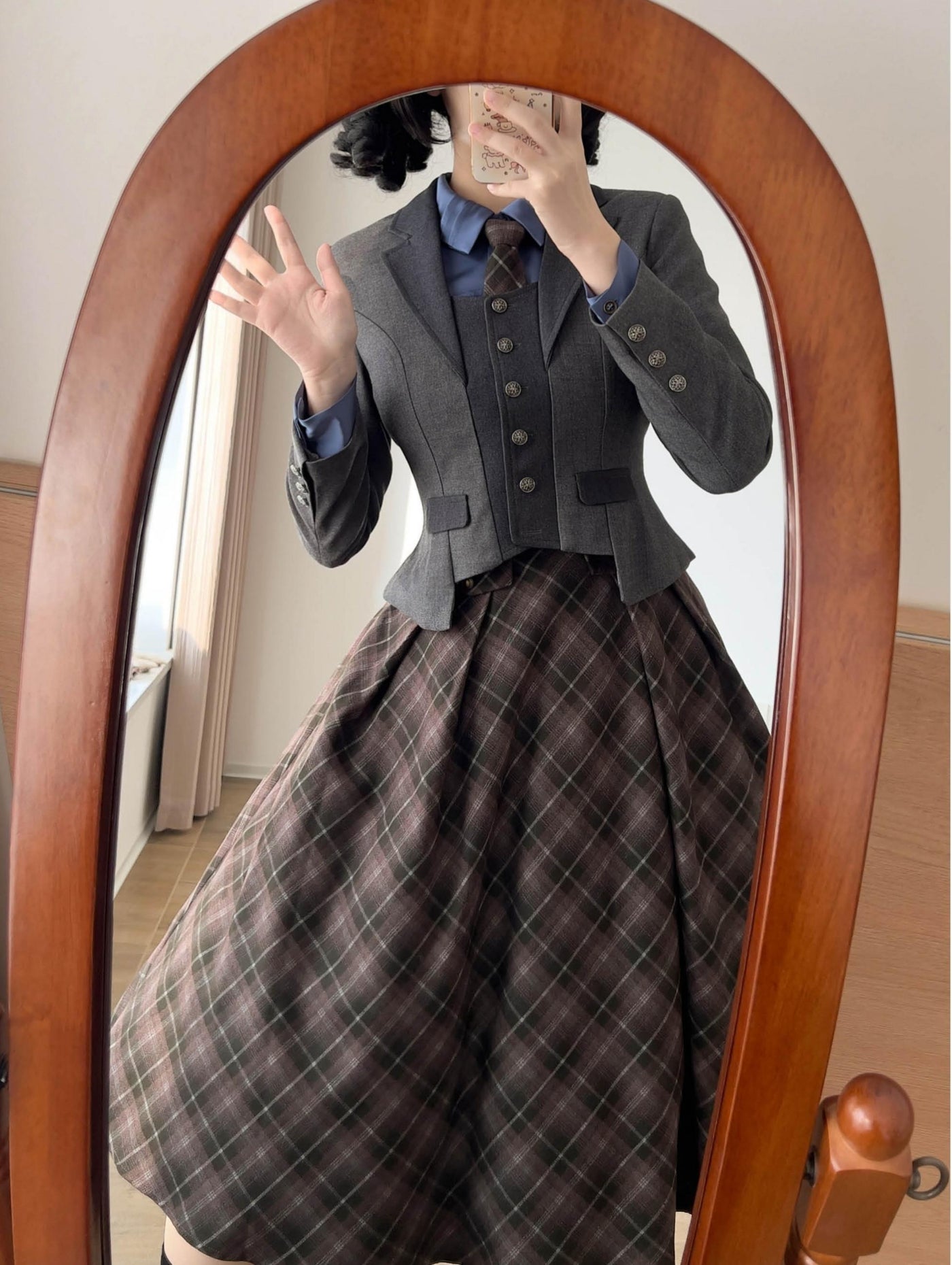 Forest Wardrobe - Forest Dew - Elegant Lolita Slim Fit Shirt, Detachable Jabot