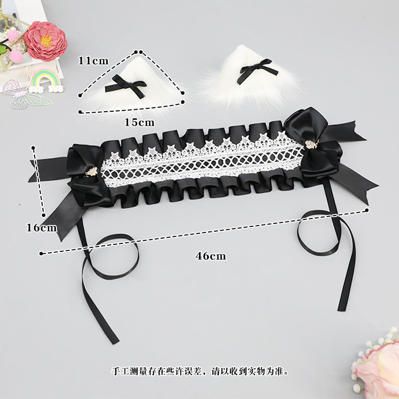 Cute Girl Hair Accessories Lolita Multi-use Clip Bow Hair Ornament Comic Exhibition Costume Cat Ear Hair Clip Cat Ear Hairband - Lolita Fetch