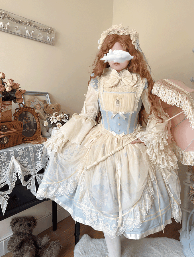 Niu Niu - Plus Size Sweet Lolita Blouse with - Hime Sleeves Innerwear