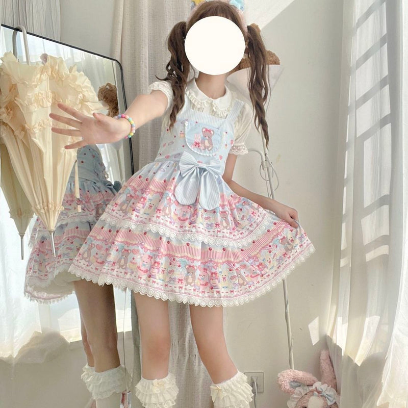 Sweet Bear Printed Lolita JSK Dress