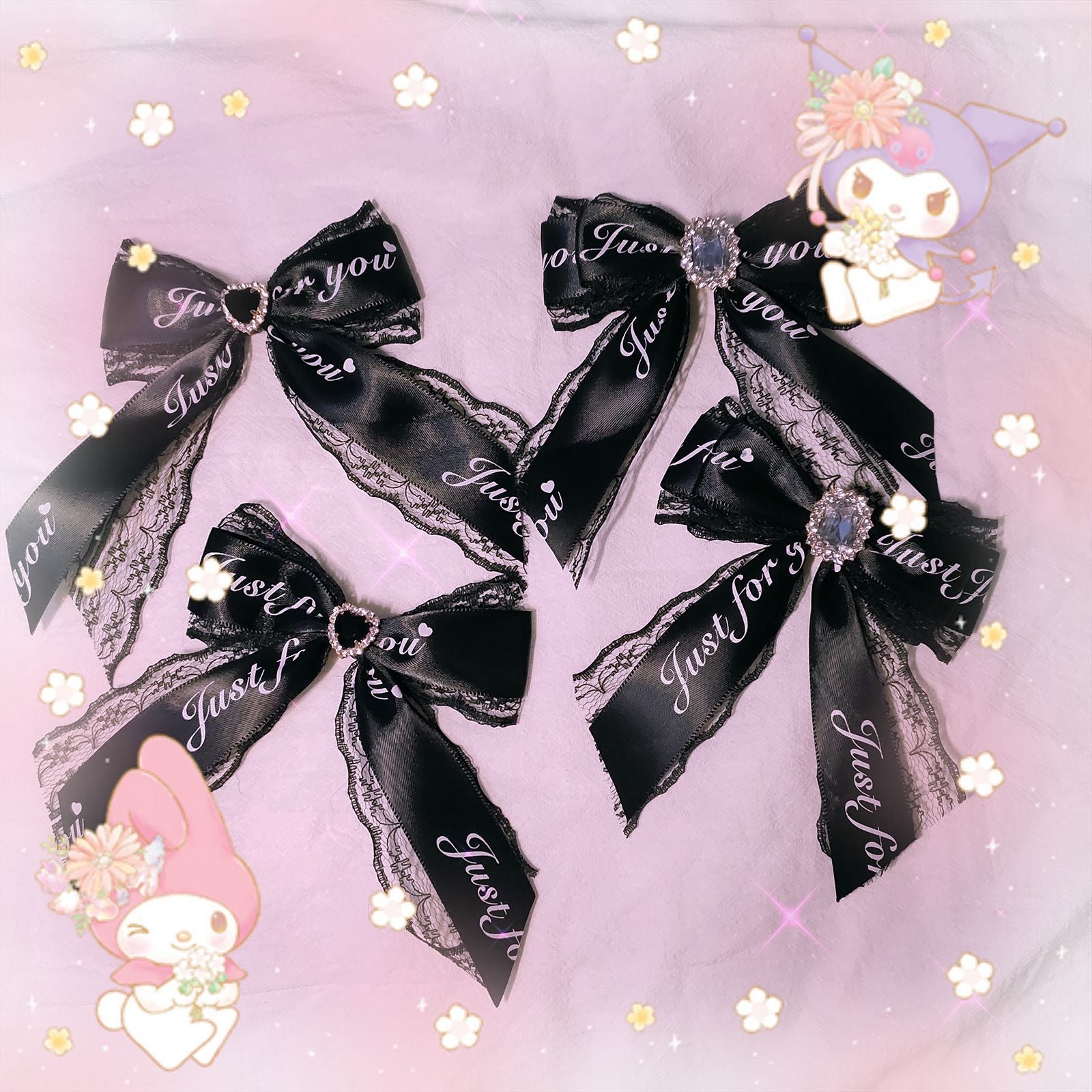 Multiple Styles One Price Lace Series Mass-Produced Bow Lace Trim English Rhinestone Sweet Cool Hair Accessories Lolita