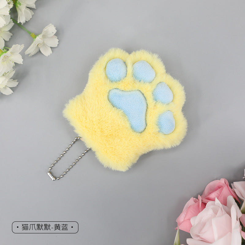 Simulation Animal Paw Small Ornament Keychain Cat Small Decoration Doll Small Accessory Cute Plush Cat Paw Small Pendant