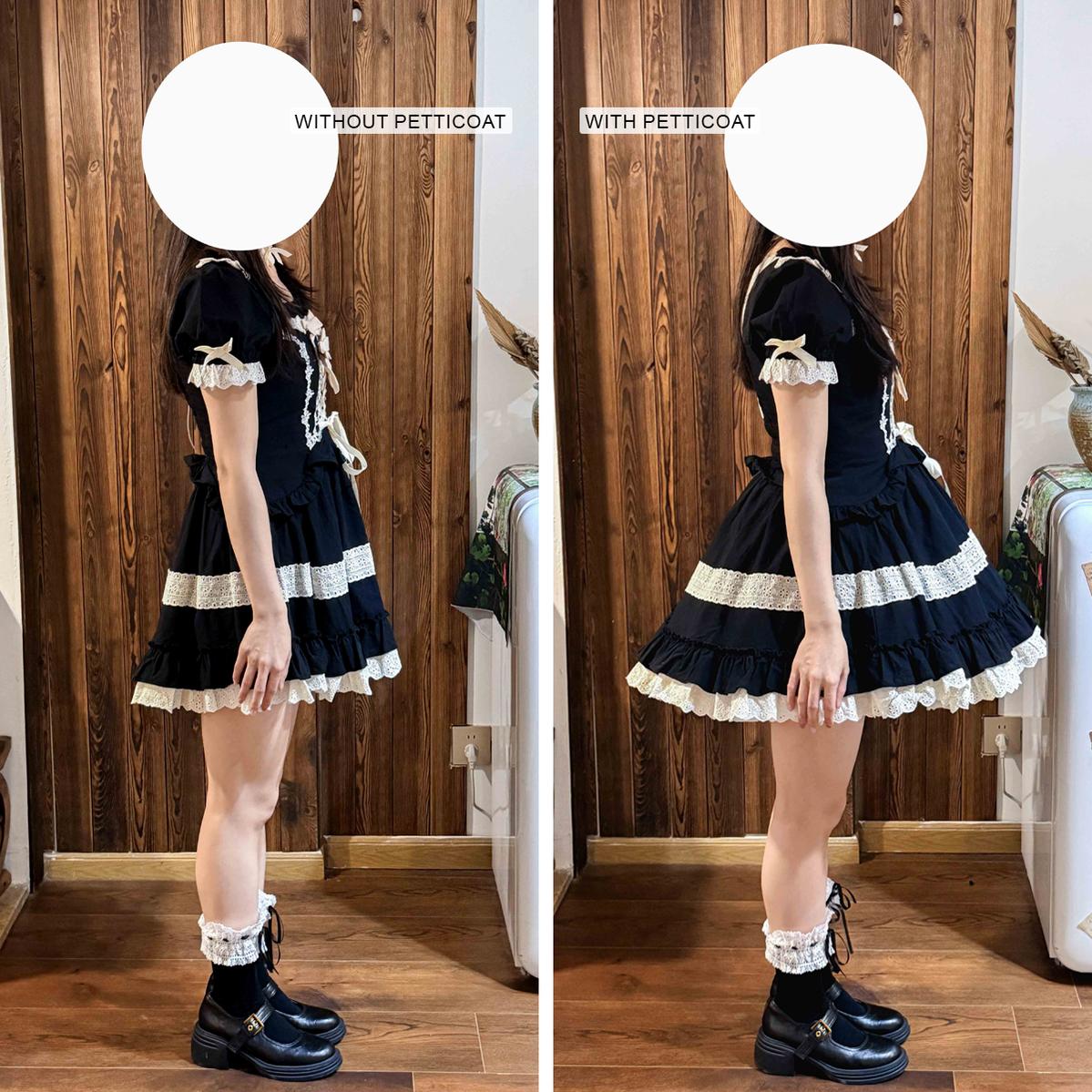 Noloria - Noloria 48 cm (18.9") Medium-High - Volume Petticoat, Petal Edge Petticoat